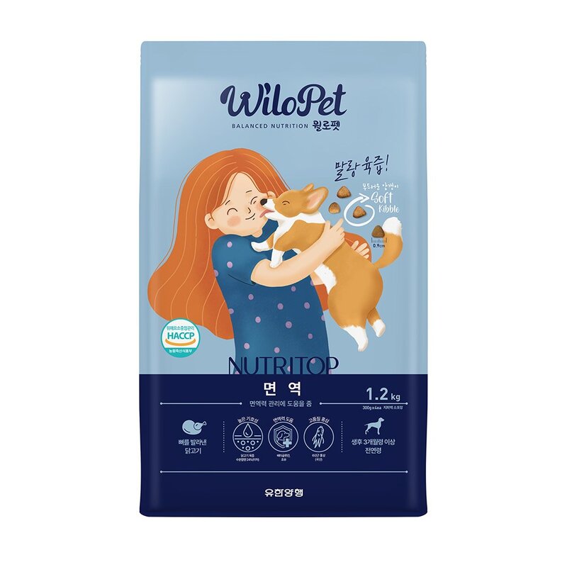 윌로펫 전연령용 뉴트리팜 면역 소트프사료, 닭, 3kg, 1개