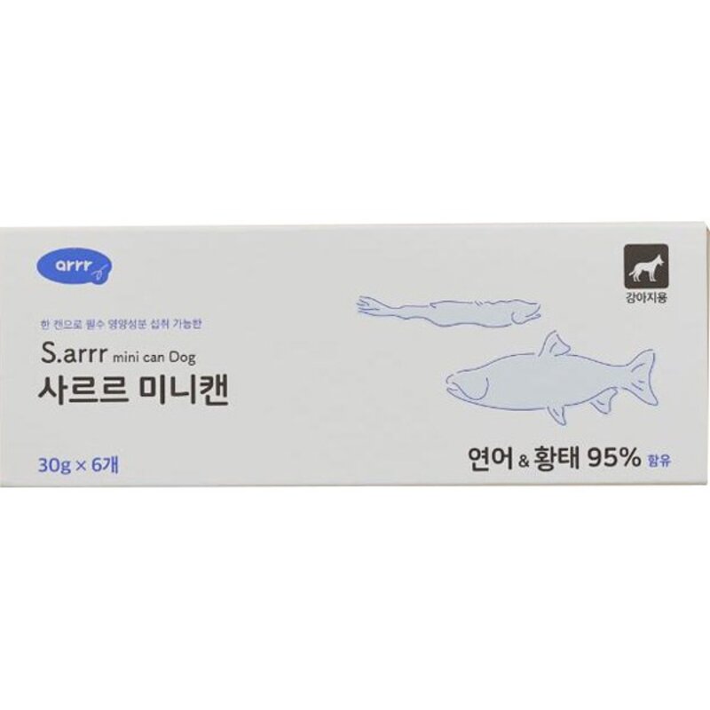 아르르 강아지 사르르 미니캔 독 30g 6p, 치킨, 180g, 1개