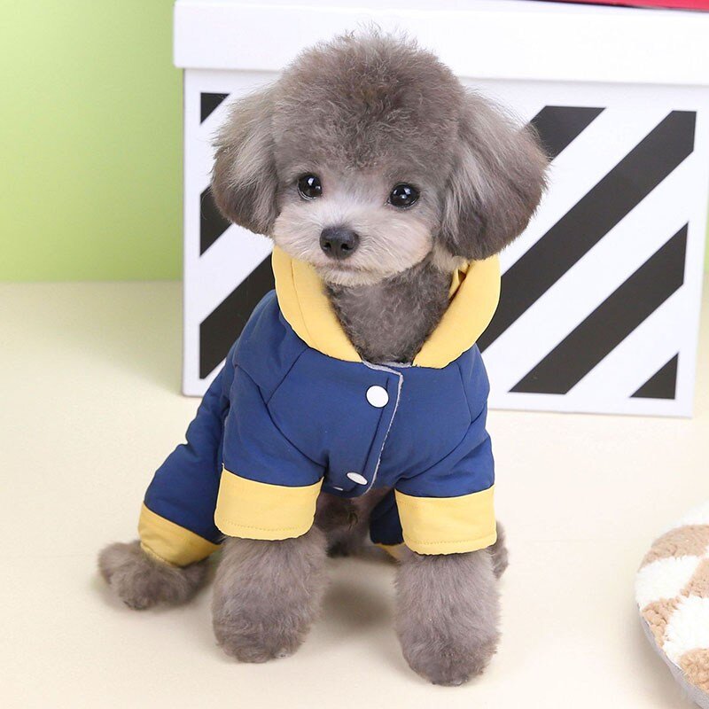 겨울 강아지옷 후드 올인원 하네스 기모 따뜻한 반려동물 패딩, 애쉬그린
