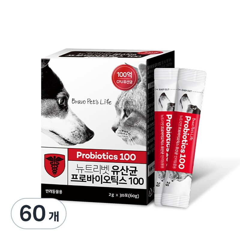뉴트리벳 유산균 프로바이오틱스 100 반려동물 영양제, 1개, 장건강
