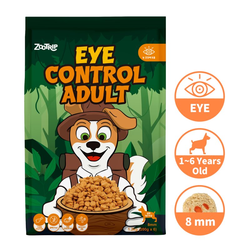 주트립 강아지 건강 기능성 사료 샘플, 200g, 1개, 눈물개선/눈건강