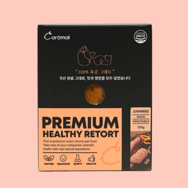 카로멀 오리야채테린 프리미엄 애견 영양식 60gx2ea, 60g, 2개