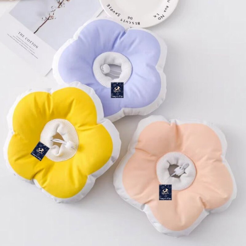 딩동펫 반려동물 데이지 꽃잎 넥카라, 블루, 1개