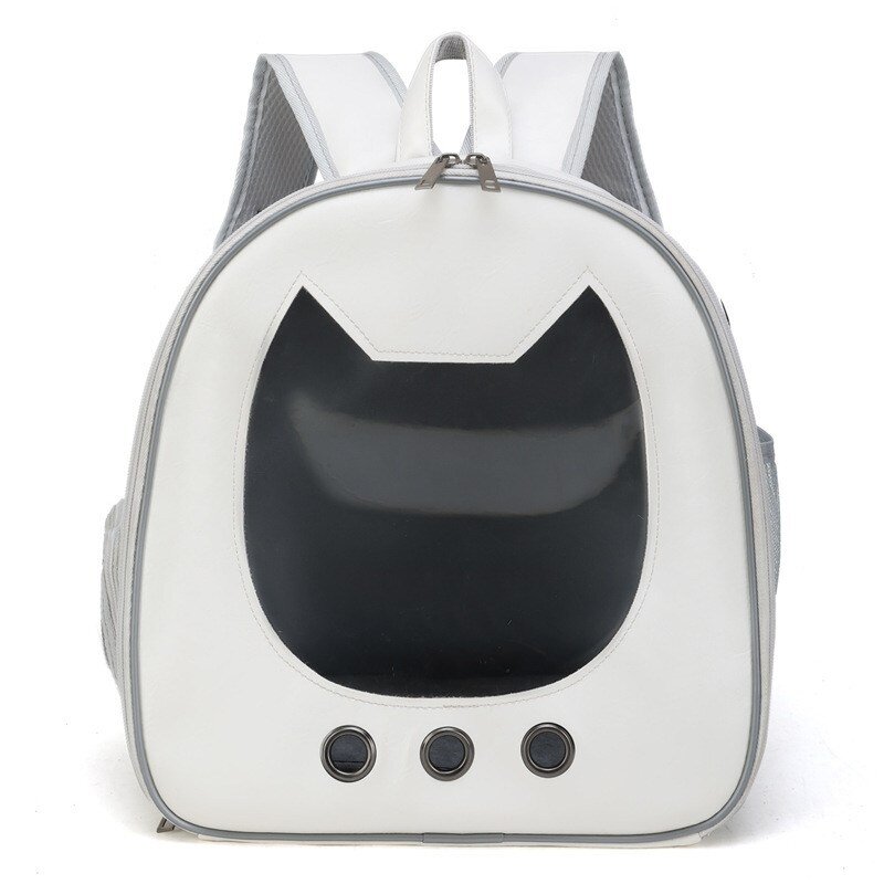 ANYOU 애완동물 배낭 백팩 고양이 강아지 이동가방 고양이 가방 백팩 이동 용품 외출하여 휴대하기, 베이지색, 1개