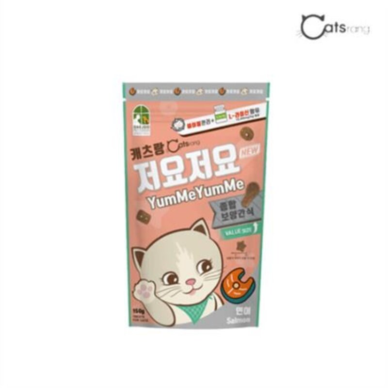 캐츠랑 저요저요 고양이 보양간식 4종 콤보 60g, 1세트, 4종(닭+양+연어+참치)