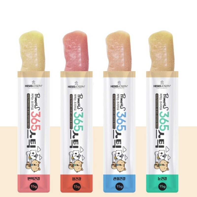 프리미요 고양이 면역 건강 짜먹는 프리미요 365스틱 영양제 15g x 60p, 900g, 1개, 혼합맛(참치 / 닭고기)