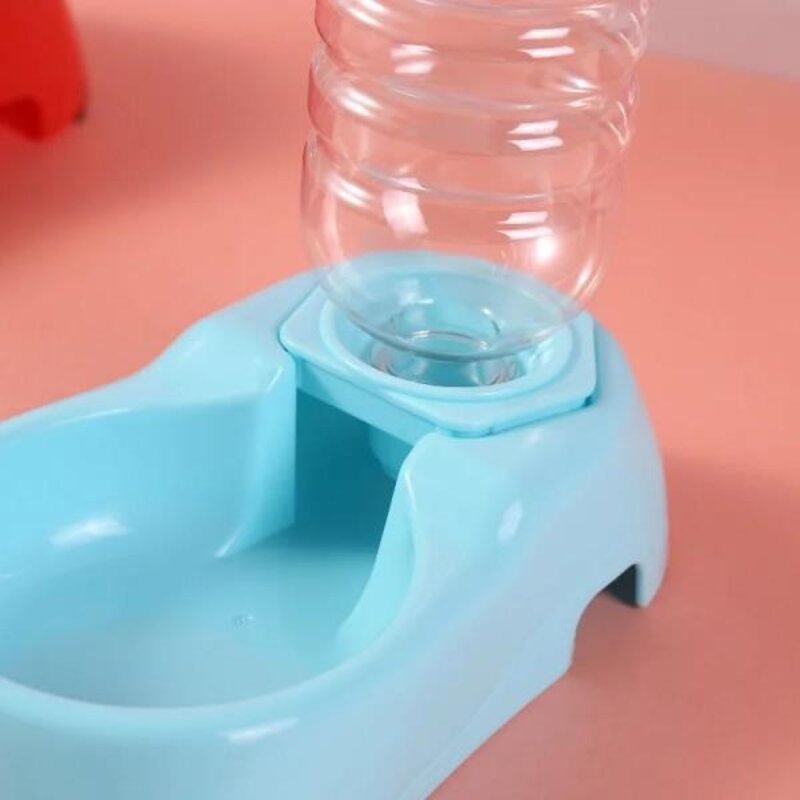 색상랜덤 급수기 애견 심플한, 받침대형음수기-핑크[408ml], 1개