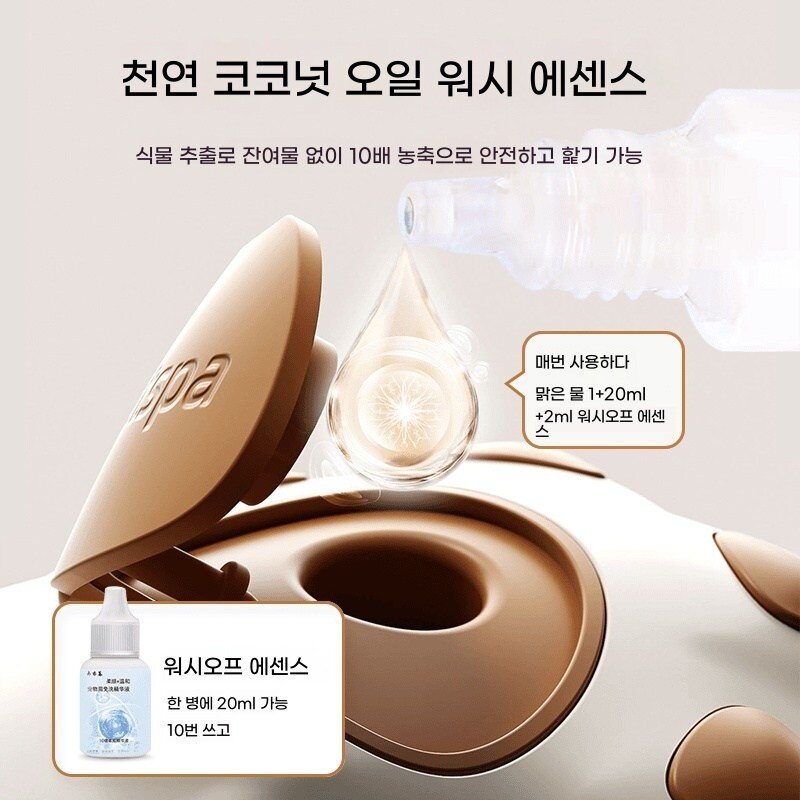 땡땡멍 고양이 스프레이빗 신형 스팀 브러쉬 애완 동물 CW-25, 갈색, 1개