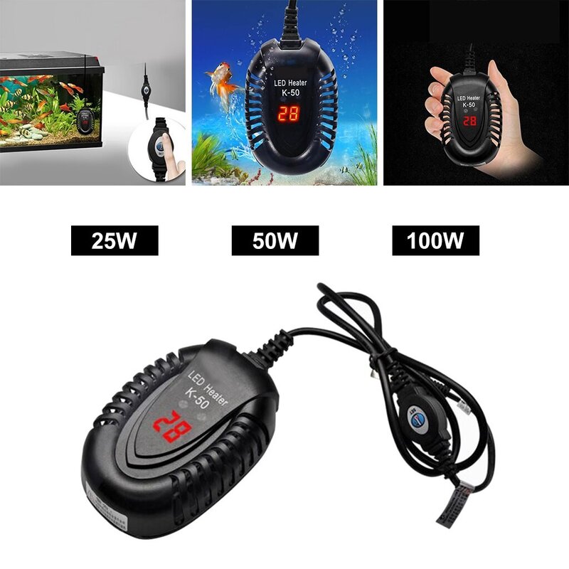 수족관 디스플레이가 히터 빠른 온도 LED 수중 있는 가열, 50W, 1개