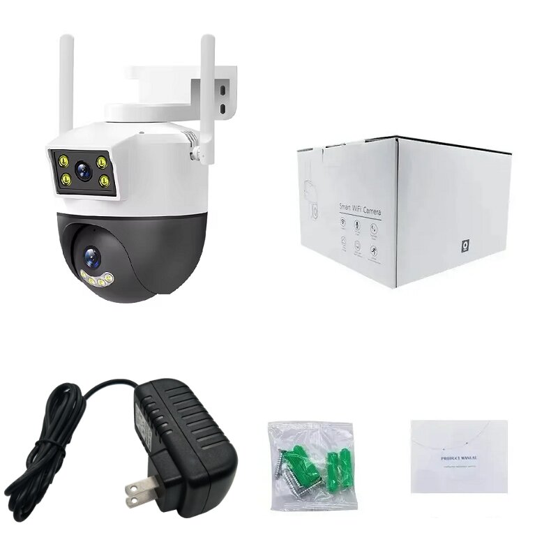 800만 화소 고화질 실내외 방수 카메라 무선 Wi-Fi 가정용 CCTV Yoosee JQ958AH, 1개