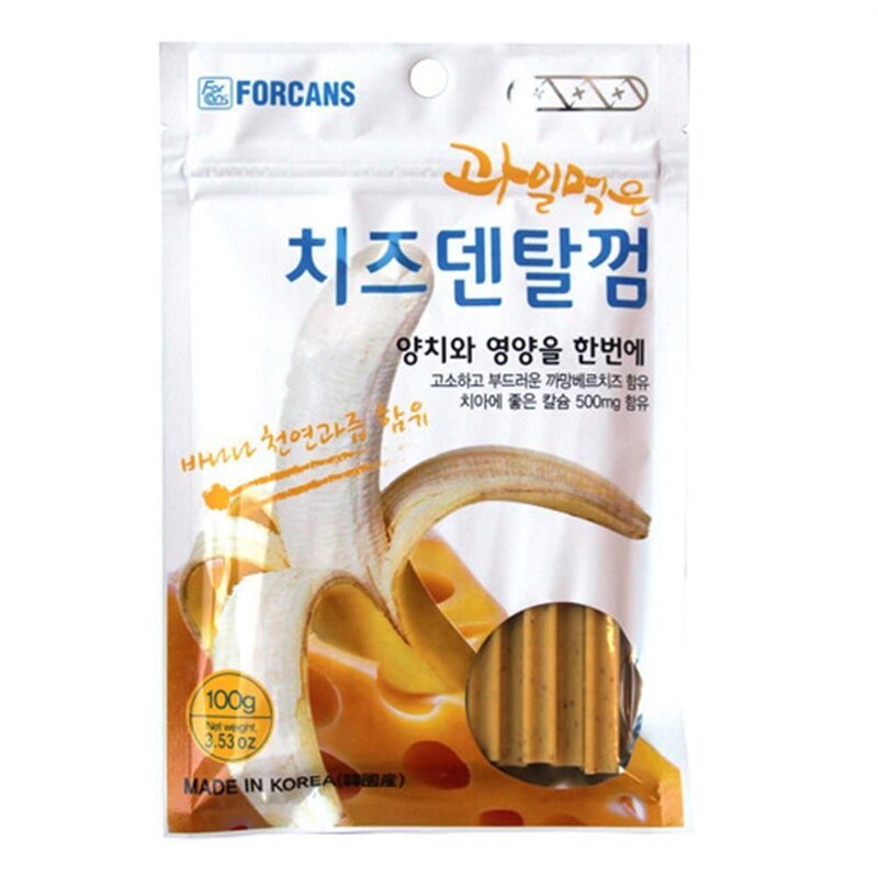 해소 치즈 덴탈껌 딸기맛 100g 구강건강 노견 강쥐 성견 도베르만