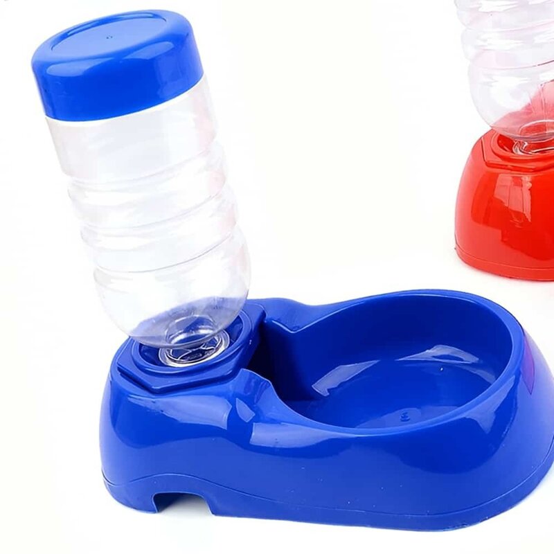 400ML 자동 강아지 급수기 물통 급수대 물 공급기 스탠드 물병