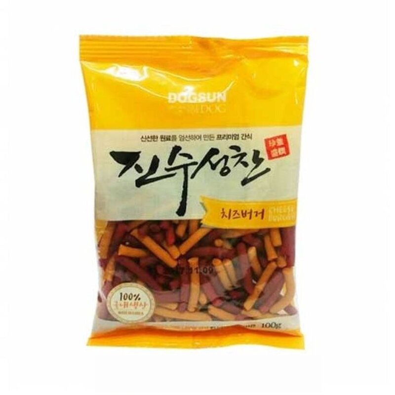 애견간식 진수성찬 치즈버거 1팩 100g