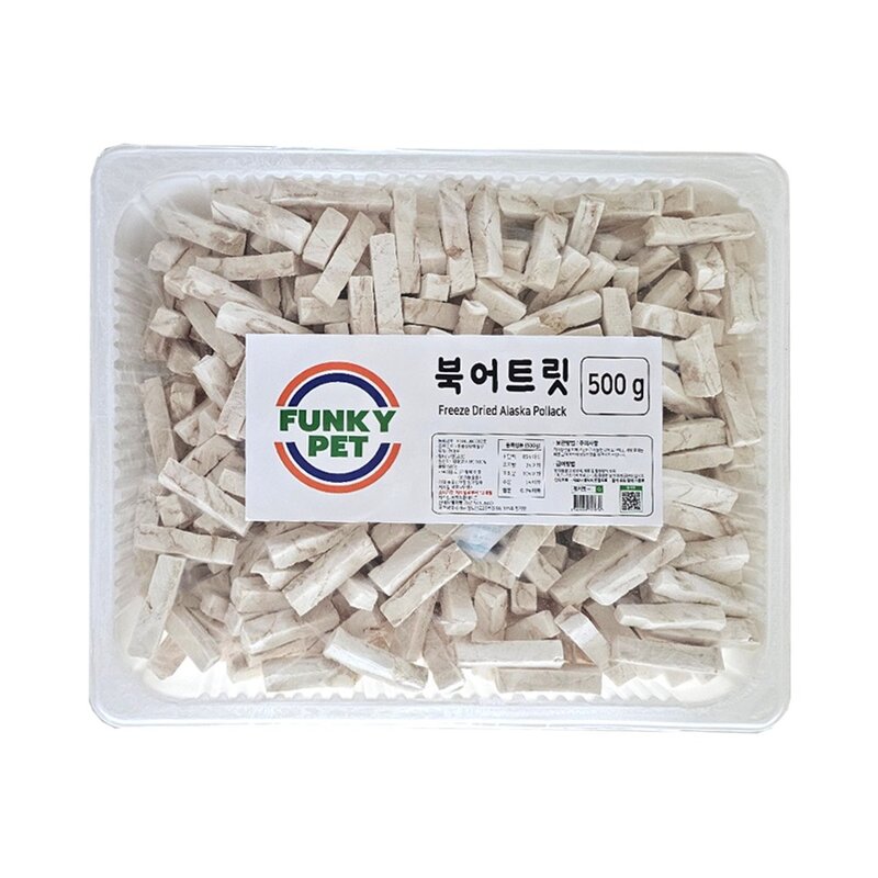 펑키펫 동결건조간식 북어스틱, 1개, 500g, 북어