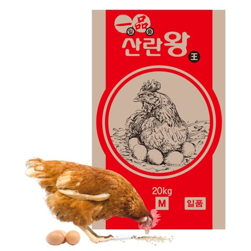 닭사료 20kg 닭모이 병아리사료 병아리모이 중닭 중병아리 먹이 밥, 1. 한일 산란왕20kg(인기상품), 1개