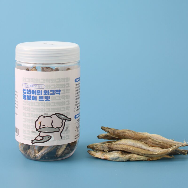 페네핏 강아지 뽀각뽀각 동결건조 간식 큐브 100% 원물 트릿, 1개, 50g, 열빙어