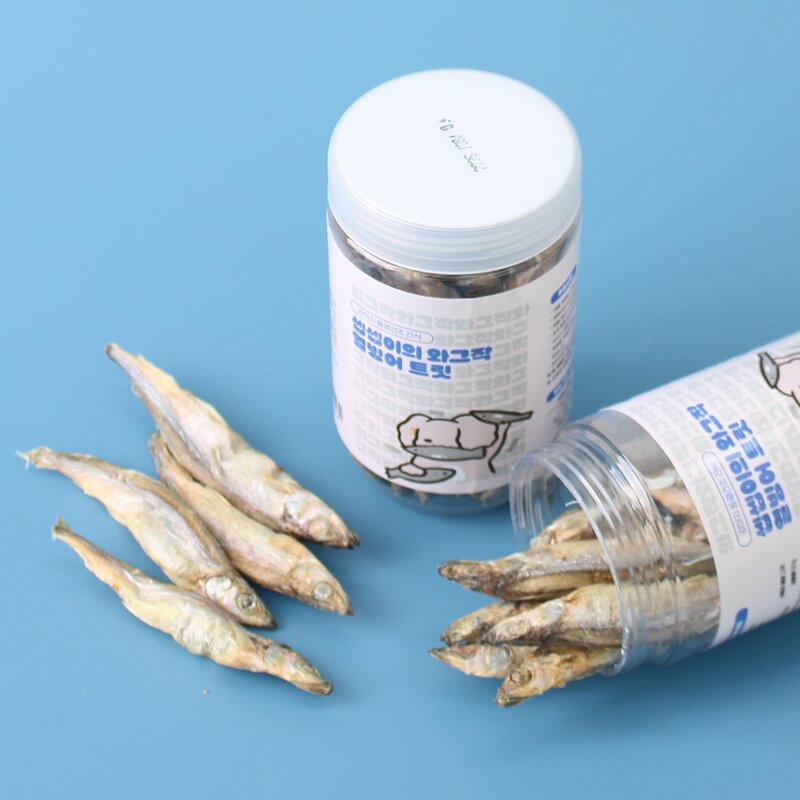 페네핏 강아지 뽀각뽀각 동결건조 간식 큐브 100% 원물 트릿, 1개, 50g, 열빙어