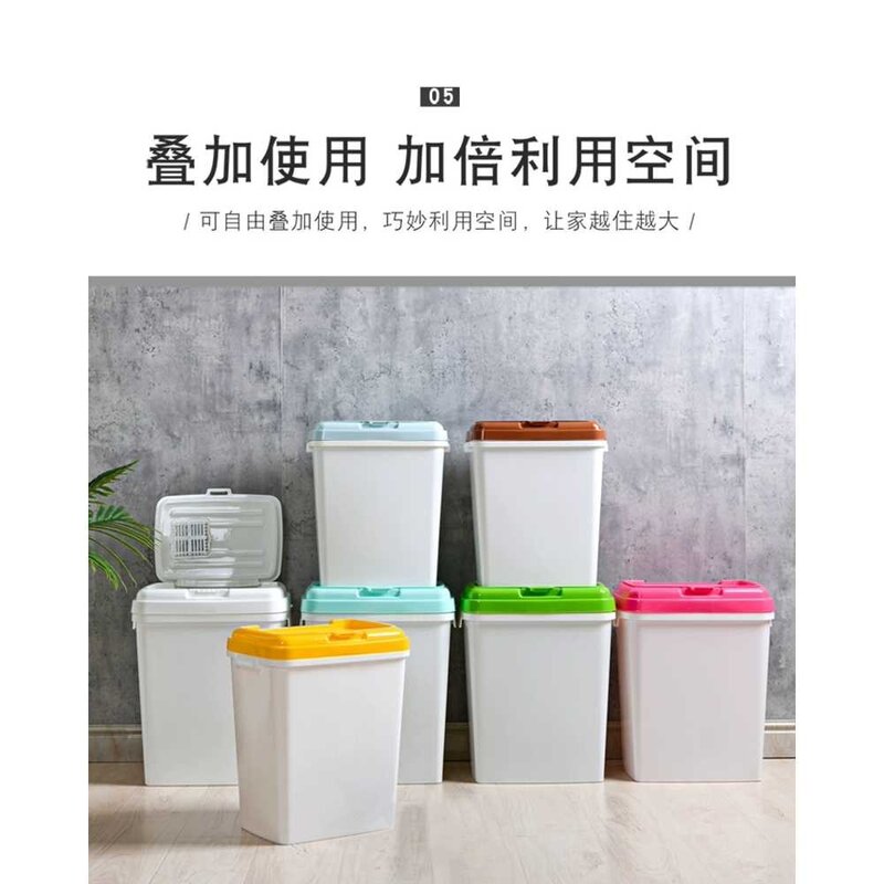 강아지 사료통 대형견 플라스틱 40kg 50kg 골드리트리버 진돗개 개사료통, 1. 스몰  블루 24kg, 1개