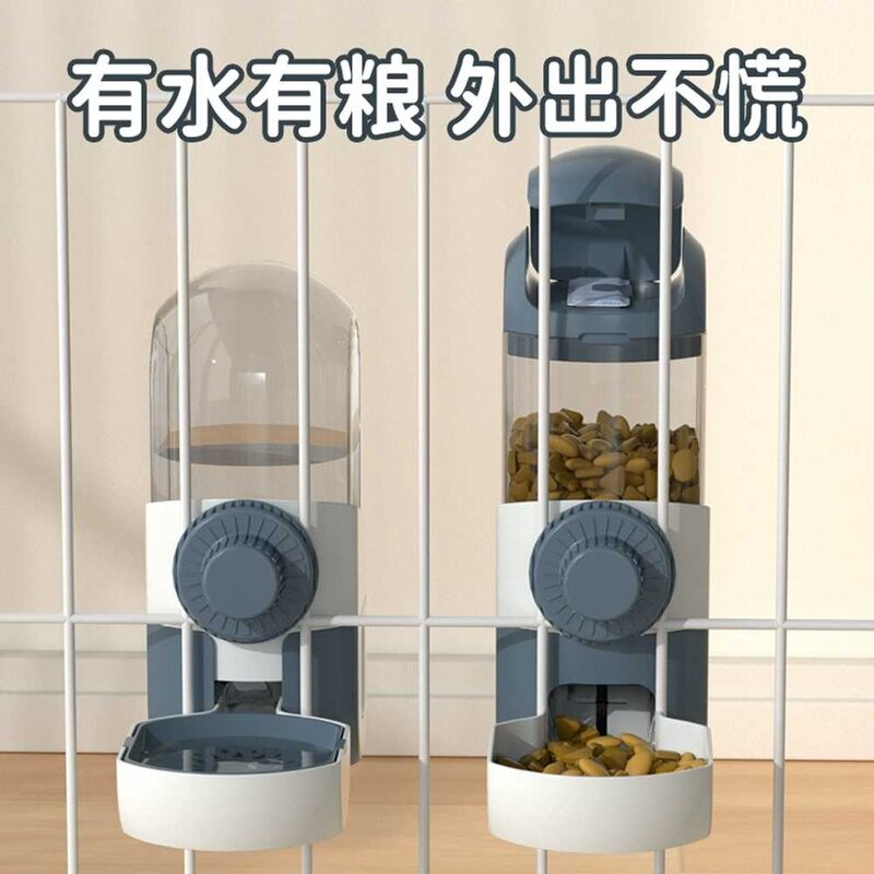 자동 급식기 대용량 사료통 배식기 애완동물 고양이, 자동음수대-그린(1000ML)