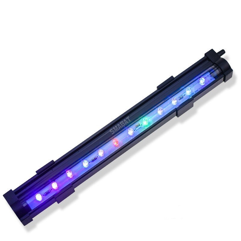 SMABAT 어항 LED 조명 리모컨 16색 변화 밝기조절 고급형 수족관용 잠수등, QL-40 (리모컨 없음)+산소 펌프, 1개
