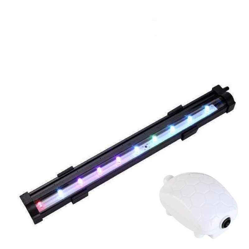 SMABAT 어항 LED 조명 리모컨 16색 변화 밝기조절 고급형 수족관용 잠수등, QL-40 (리모컨 없음)+산소 펌프, 1개