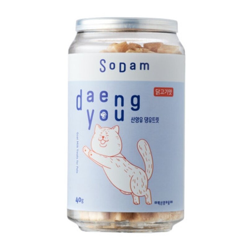 소담 반려동물 동결건조 간식 태백 산양유 댕유트릿 닭고기맛 40g, 1개, 닭