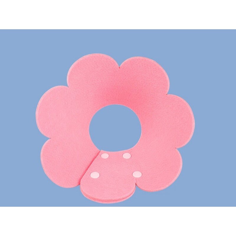 고양이넥카라 보호대 깔때기 핥음방지 방수상처보호 넥쿠션 애견 반려동물, 해바라기 엘리자베스 - 꽃잎 가루, 1개