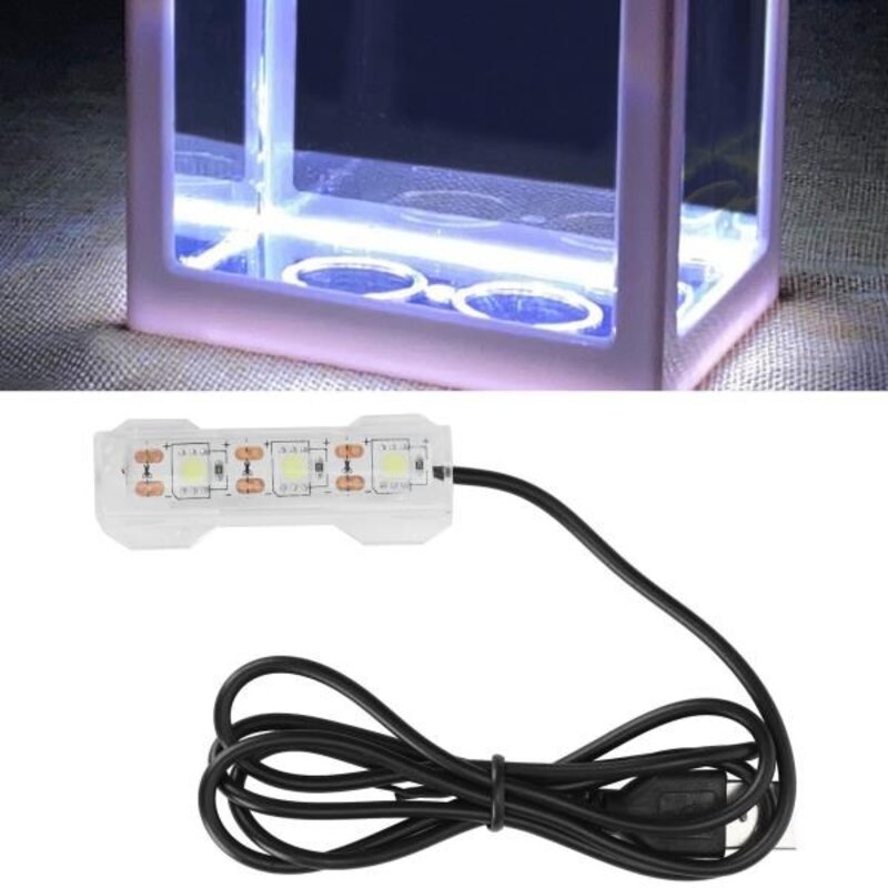 작은 수족관 수초 조명 탁상 물고기 장식 부드러운 LED 램프, 01 USB