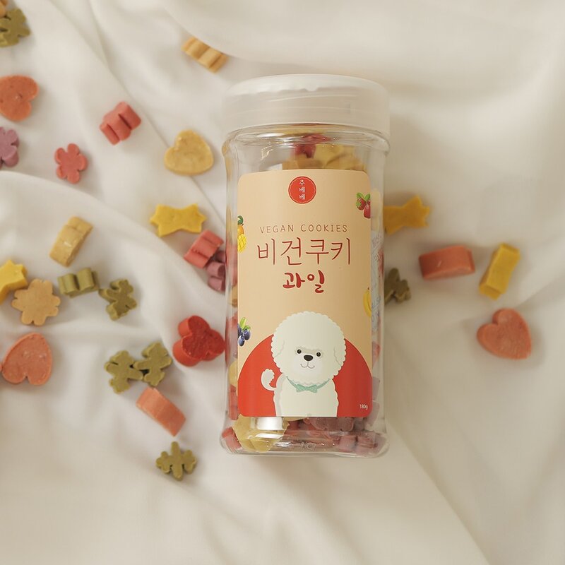 강아지 간식 비스킷 비건 쿠키 90g(과일), 90g, 1개, 과일