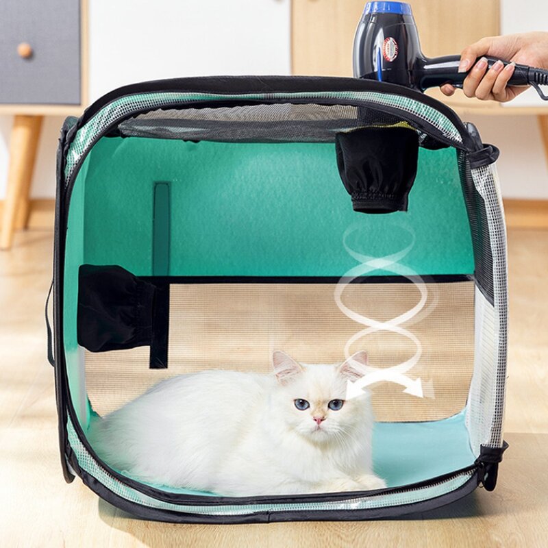 투데이리빙 접이식 펫드라이룸 강아지 고양이 드라이룸 애견 펫드라이 반려견 반려 동물 메쉬 이동장 숨숨집, 1개