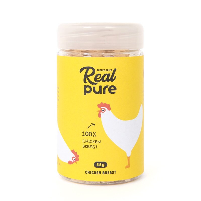 리얼퓨어FD 동결건조 고양이 간식 큐브 55g, 닭가슴살, 3개