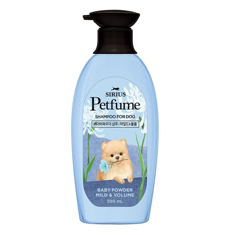 시리우스 펫퓸 마일드볼륨 반려견 샴푸 베이비파우더 500ml 1개