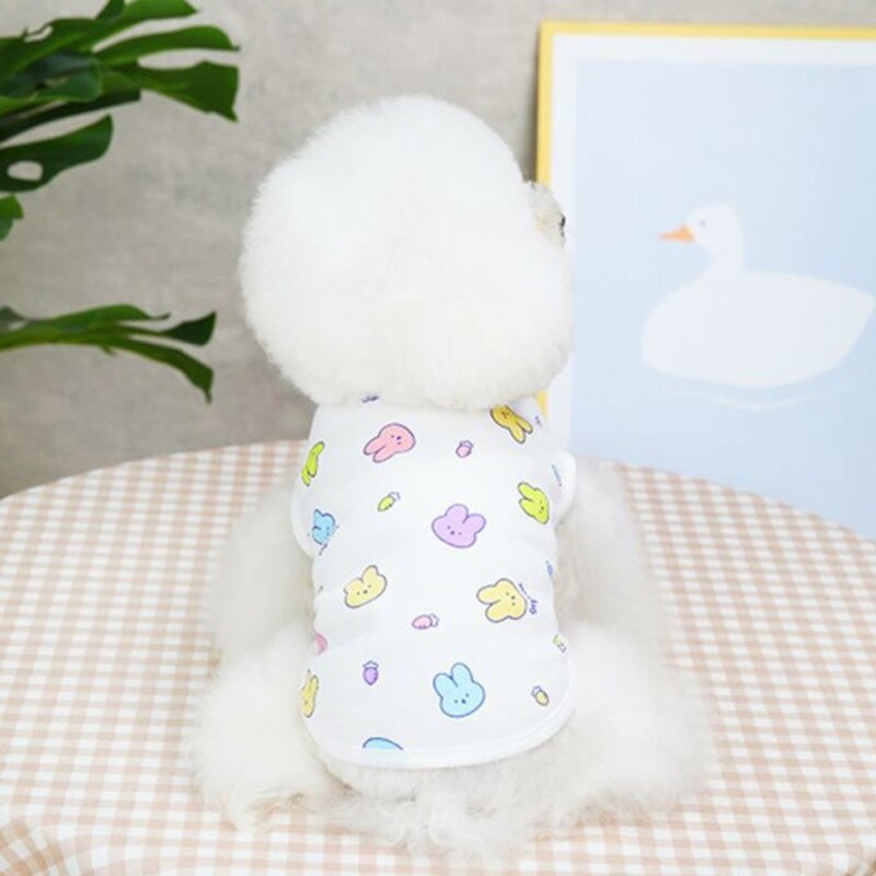 딩동펫 강아지옷 크레용 아기자기 티셔츠, 파스텔, S, 1개