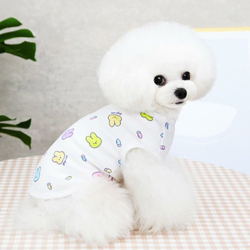 딩동펫 강아지옷 크레용 아기자기 티셔츠, 파스텔, S, 1개