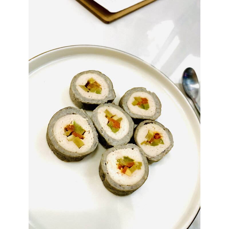 펫스토랑 멍김밥 6p 강아지 수제간식 자연식 테린 화식 닭가슴살 6P 추가안함 6개