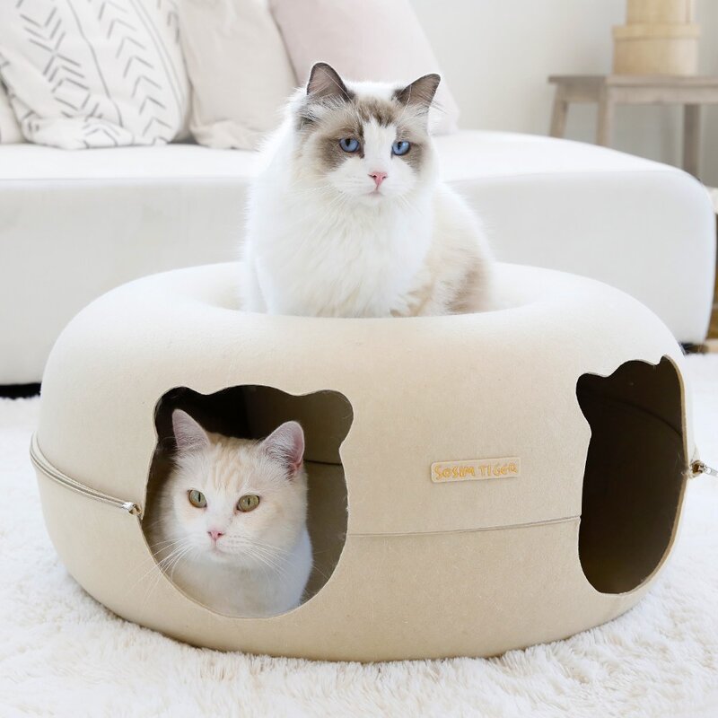 소심한호랑이 버터링 터널 고양이 장난감, 대형, 1개
