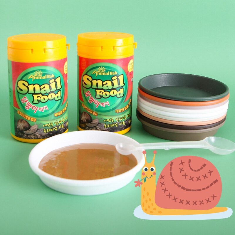 세경팜 달팽이먹이 1+1 160g+160g 먹이그릇 계량스푼 세트 달팽이키우기 달팽이사료 달팽이밥