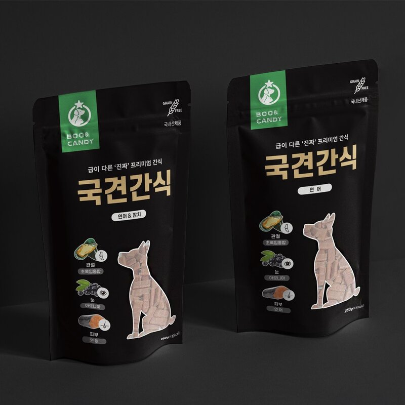 뿌와캔디 국견간식 국내산 관절&눈&피부 강아지 간식 250g, 연어 & 참치맛, 1개