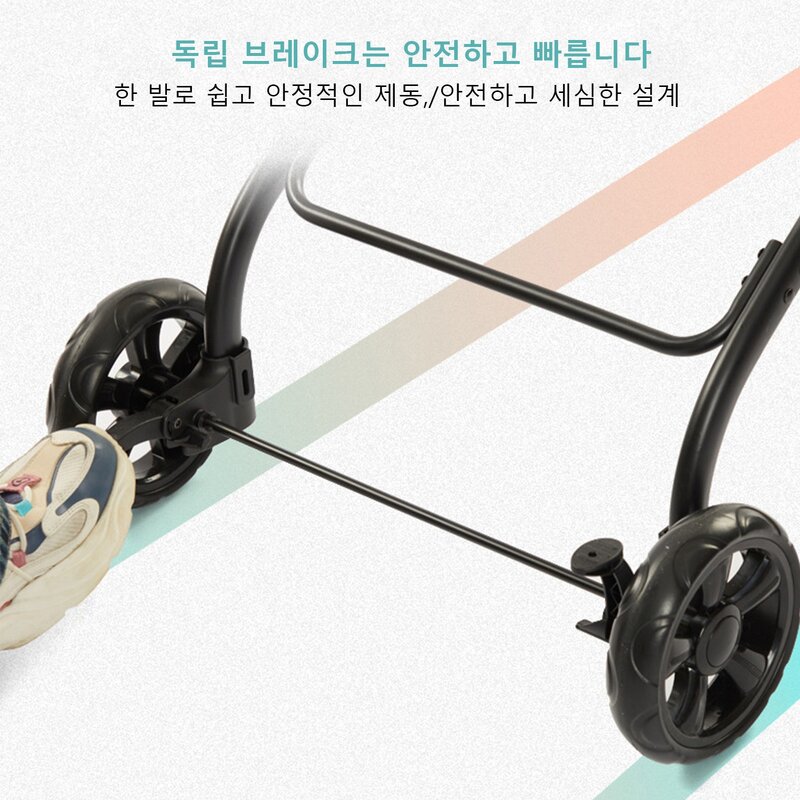 강아지유모차 애견 유모차 반려동물 프리미엄 유모차 2단 분리형 접이식 개모차 그레이 1개