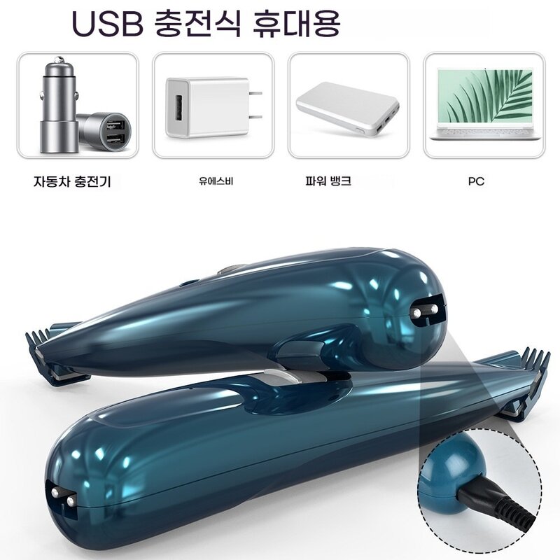미니 클리퍼 초보자용 부분미용 이발기 (저소음 저자극), 1개, 네이비