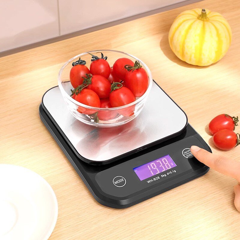 ELSECHO 디지털 주방저울 휴대용 방수형 가정용 전자 저울 고정밀도 저울 7kg/1g 5kg/1g 3kg/0.1g