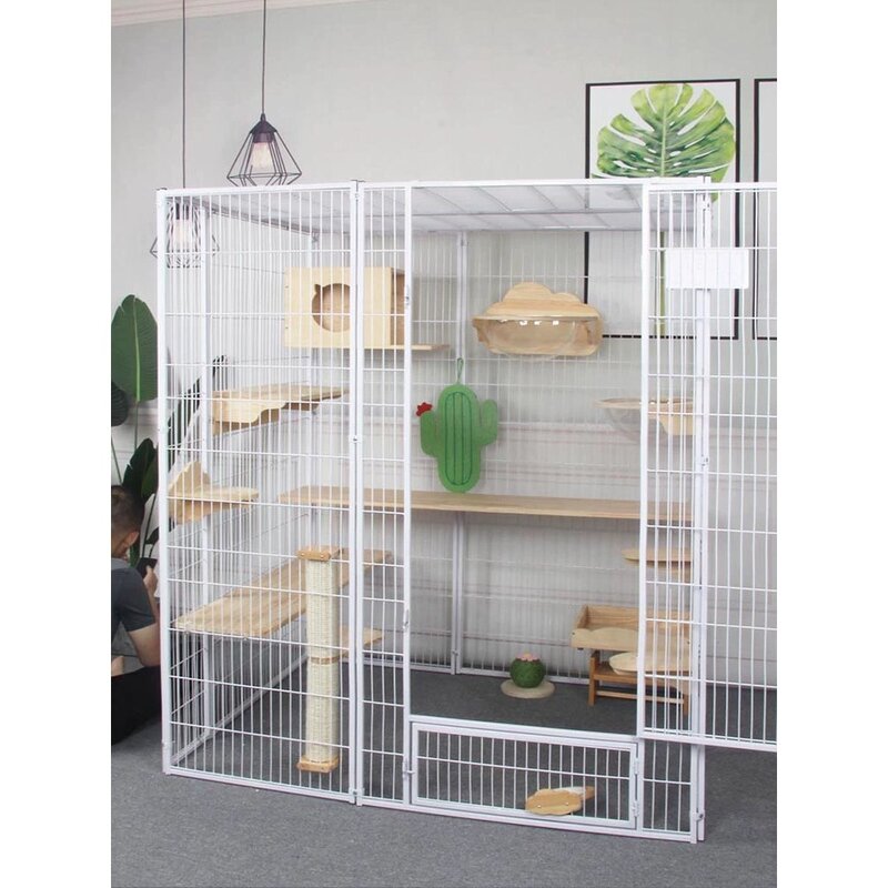 고양이집 대형 펜스 케이지 울타리 격리 철창 철장 철제 애견 안전망 반려견, 가로 270cm, 60x180(폭x높이), 1개