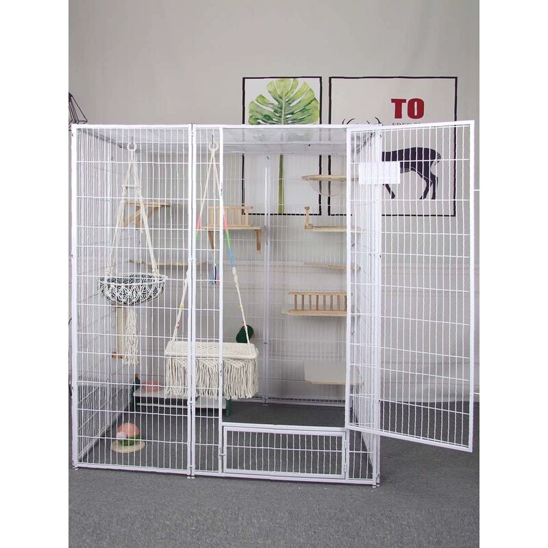 고양이집 대형 펜스 케이지 울타리 격리 철창 철장 철제 애견 안전망 반려견, 가로 270cm, 60x180(폭x높이), 1개