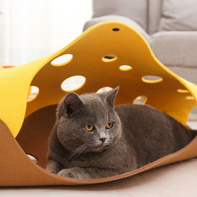 고양이 터널 용품 놀이터, Cat and Fish, 1PCS 3mm Thick, Light Purple