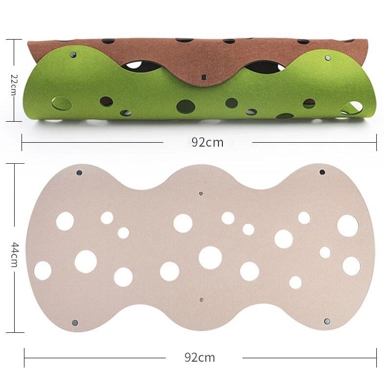 고양이 터널 용품 놀이터, Cat and Fish, 1PCS 3mm Thick, Light Purple