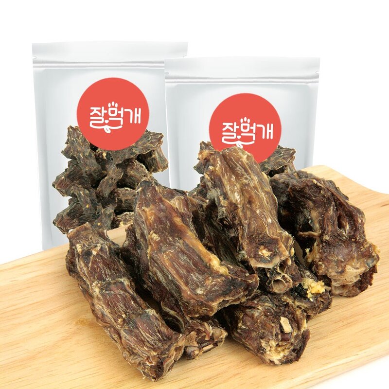 잘먹개 강아지 수제 간식 국내산 오리목뼈 500g 대용량 500g 1개