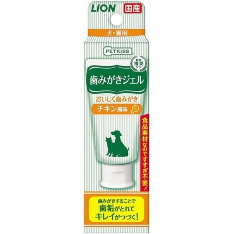 라이온 반려동물 페트키스 PK (페트키스) 칫솔질 젤 치킨 맛 40g