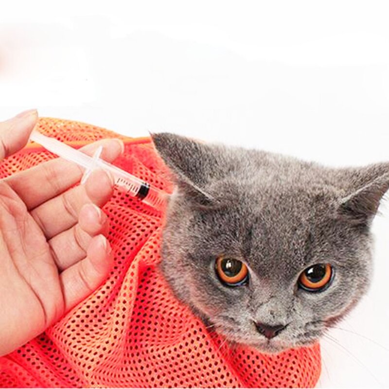 톡톡창고 고양이 다용도 목욕 주머니 고양이목욕 캣 목욕망 발톱깍기 귀청소 고양이망
