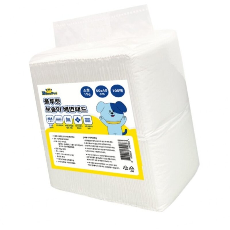 블루펫 강아지 보솜이 배변패드 소형 15g, 소형(50 x 40..., 100개입, 1개