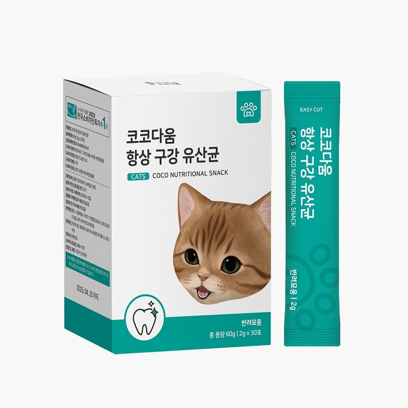 코코다움 고양이 구강케어 입냄새 잇몸 영양파우더 항상 구강 유산균 구강치석관리 1개